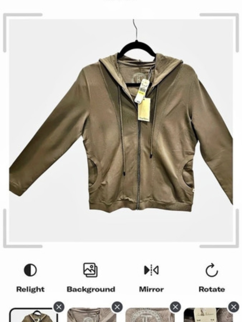 Tommy Bahama Cotton Full-Zip Hoodie Brown